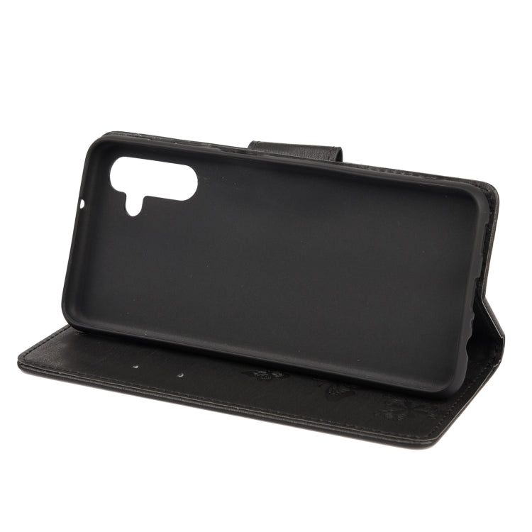 Butterfly Embossed Horizontal Flip Leather Phone Case with Card Slot & Holder, For Samsung Galaxy A13 5G