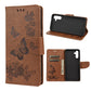 Butterfly Embossed Horizontal Flip Leather Phone Case with Card Slot & Holder, For Samsung Galaxy A13 5G