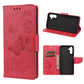 Butterfly Embossed Horizontal Flip Leather Phone Case with Card Slot & Holder, For Samsung Galaxy A13 5G