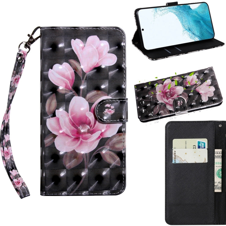 3D Painted Pattern Horizontal Flip Leather Phone Case with Holder & Lanyard