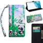 3D Painted Pattern Horizontal Flip Leather Phone Case with Holder & Lanyard