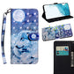 3D Painted Pattern Horizontal Flip Leather Phone Case with Holder & Lanyard