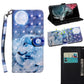 3D Painted Pattern Horizontal Flip Leather Phone Case with Holder & Lanyard