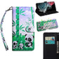 3D Painted Pattern Horizontal Flip Leather Phone Case with Holder & Lanyard