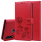 Rose Embossed Horizontal Flip PU Leather Case for Galaxy A10, with Holder & Card Slots & Wallet