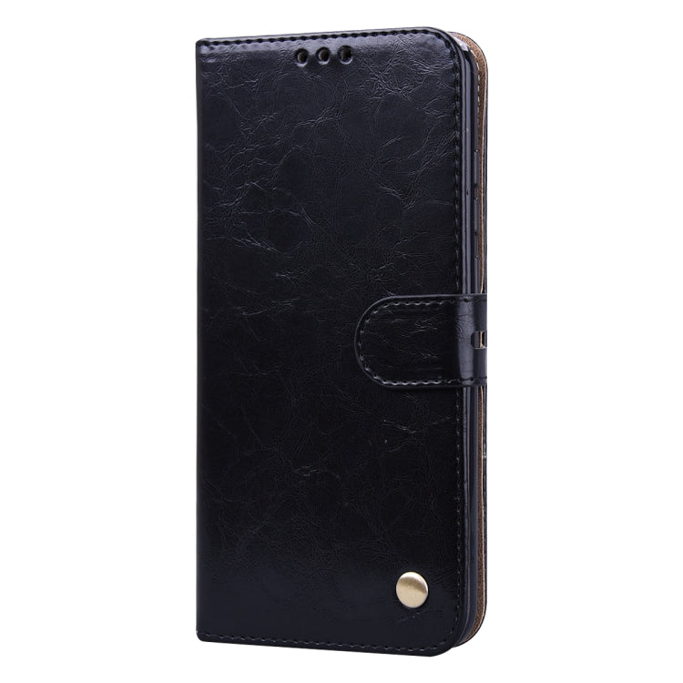 Business Style Oil Wax Texture Horizontal Flip Leather Case, with Holder & Card Slots & Wallet