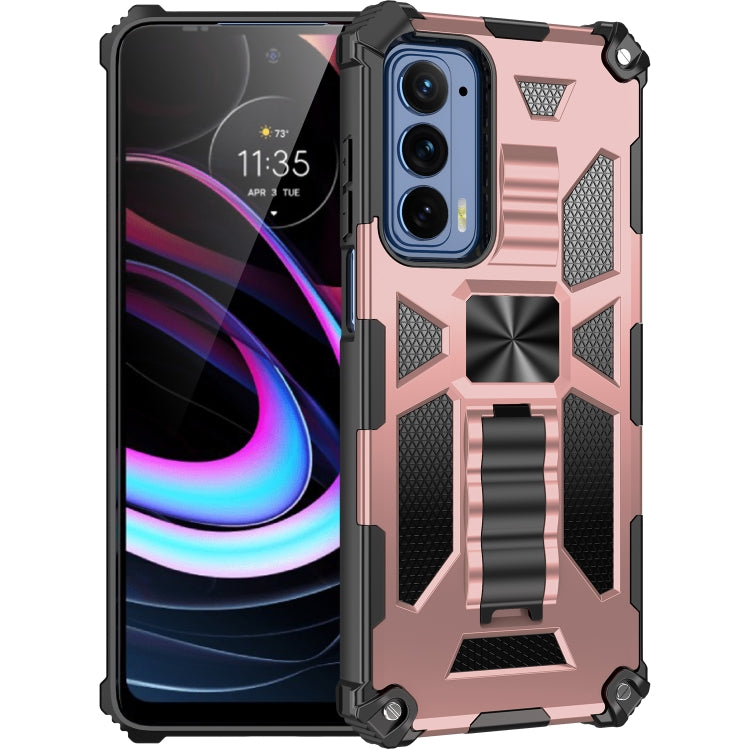 Armor Shockproof TPU + PC Magnetic Protective Phone Case with Holder, For Samsung Galaxy S22 Ultra 5G, For Motorola Edge (2021)
