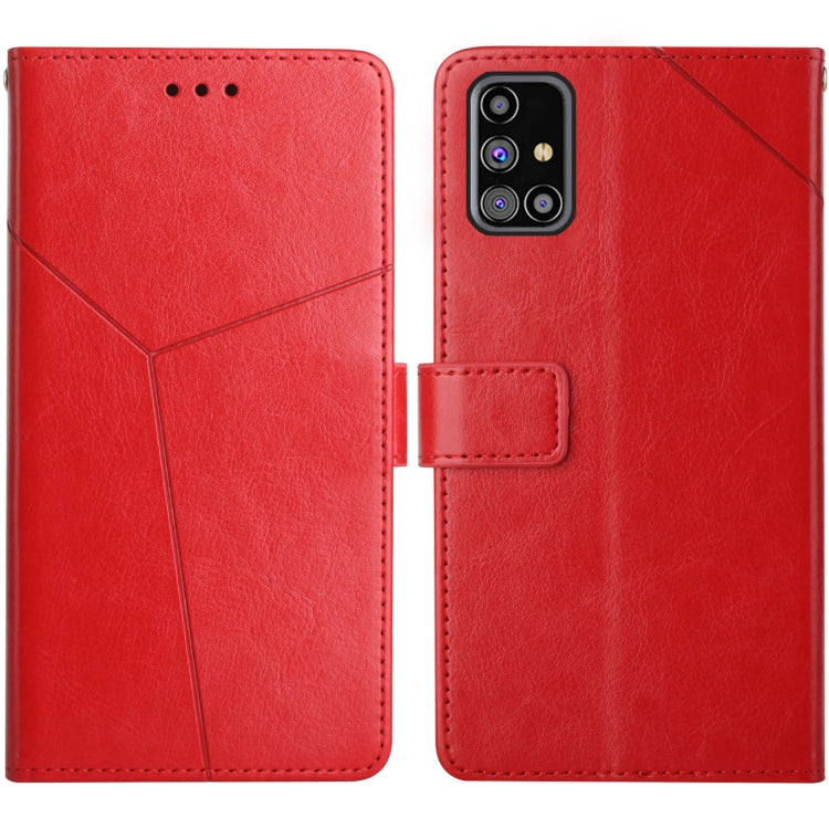 Y Stitching Horizontal Flip Leather Case with Holder & Card Slots & Wallet & Photo Frame, For Samsung Galaxy M31s