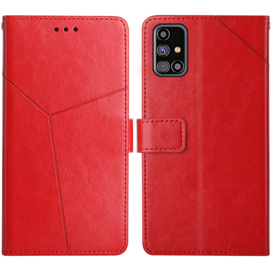 Y Stitching Horizontal Flip Leather Case with Holder & Card Slots & Wallet & Photo Frame, For Samsung Galaxy M31s