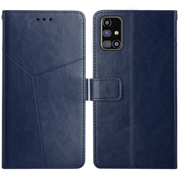 Y Stitching Horizontal Flip Leather Case with Holder & Card Slots & Wallet & Photo Frame, For Samsung Galaxy M31s