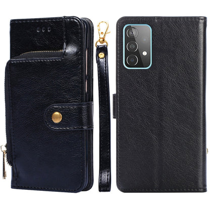 Zipper Bag Horizontal Flip Leather Phone Case with Holder & Card Slots & Lanyard, For Samsung Galaxy A52s 5G, For Samsung Galaxy M52 5G, For Samsung Galaxy A03s (166.5mm), For Samsung Galaxy A03s (164.2mm), For Samsung Galaxy Feel 2 (Japan Ver.)�������...