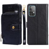 Zipper Bag Horizontal Flip Leather Phone Case with Holder & Card Slots & Lanyard, For Samsung Galaxy A52s 5G, For Samsung Galaxy M52 5G, For Samsung Galaxy A03s (166.5mm), For Samsung Galaxy A03s (164.2mm), For Samsung Galaxy Feel 2 (Japan Ver.)�������...