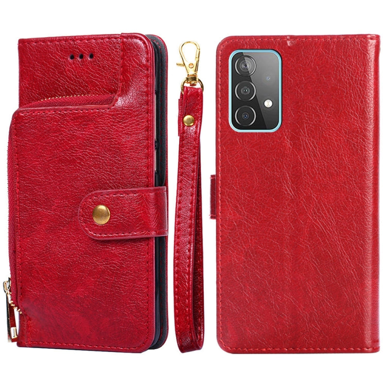 Zipper Bag Horizontal Flip Leather Phone Case with Holder & Card Slots & Lanyard, For Samsung Galaxy A52s 5G, For Samsung Galaxy M52 5G, For Samsung Galaxy A03s (166.5mm), For Samsung Galaxy A03s (164.2mm), For Samsung Galaxy Feel 2 (Japan Ver.)�������...
