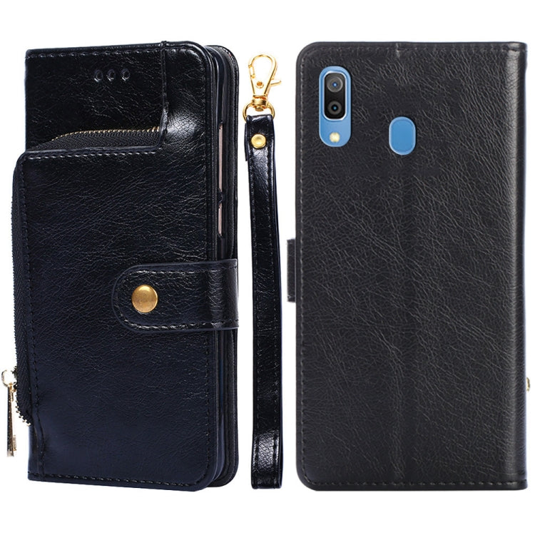 Zipper Bag Horizontal Flip Leather Phone Case with Holder & Card Slots & Lanyard, For Samsung Galaxy A52s 5G, For Samsung Galaxy M52 5G, For Samsung Galaxy A03s (166.5mm), For Samsung Galaxy A03s (164.2mm), For Samsung Galaxy Feel 2 (Japan Ver.)�������...