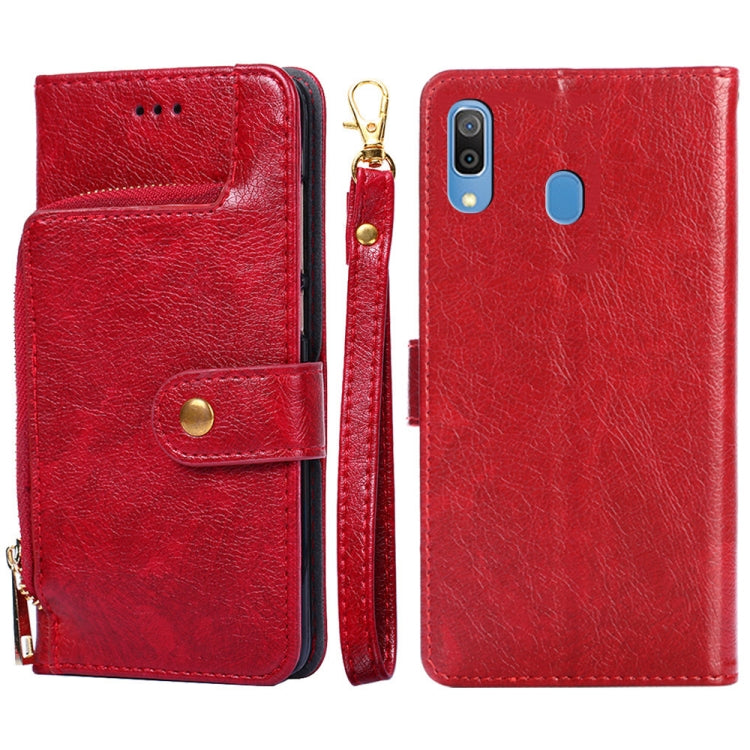 Zipper Bag Horizontal Flip Leather Phone Case with Holder & Card Slots & Lanyard, For Samsung Galaxy A52s 5G, For Samsung Galaxy M52 5G, For Samsung Galaxy A03s (166.5mm), For Samsung Galaxy A03s (164.2mm), For Samsung Galaxy Feel 2 (Japan Ver.)�������...