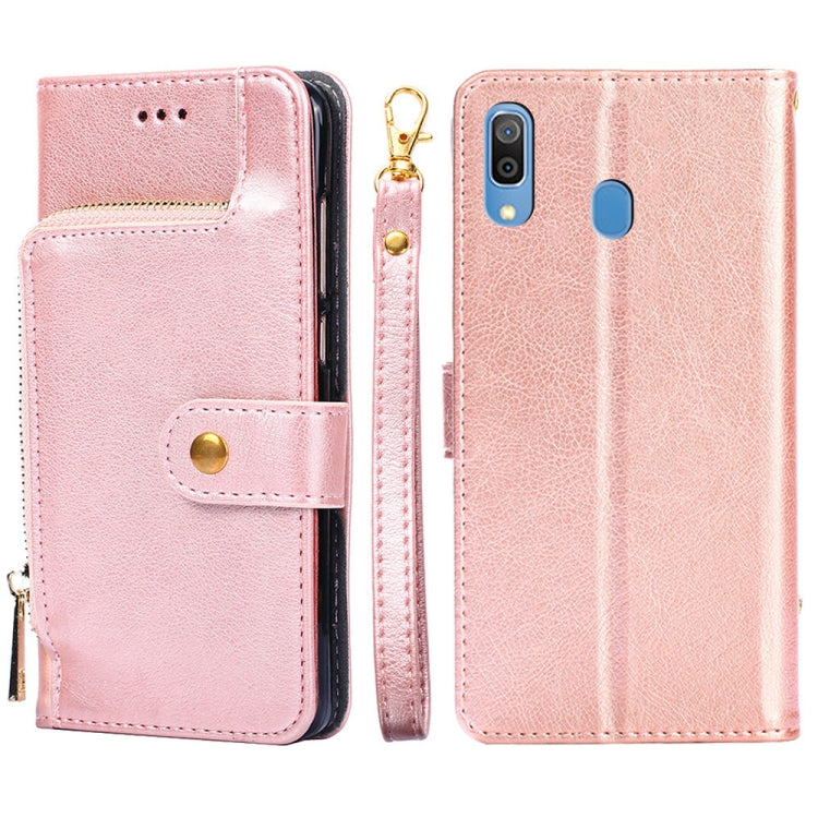 Zipper Bag Horizontal Flip Leather Phone Case with Holder & Card Slots & Lanyard, For Samsung Galaxy A52s 5G, For Samsung Galaxy M52 5G, For Samsung Galaxy A03s (166.5mm), For Samsung Galaxy A03s (164.2mm), For Samsung Galaxy Feel 2 (Japan Ver.)�������...