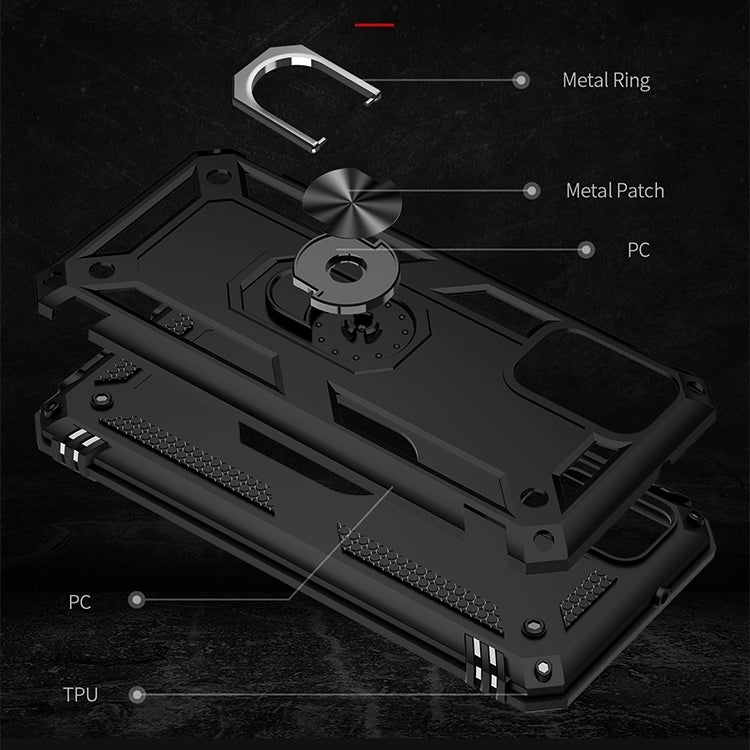 Shockproof TPU + PC Protective Case with 360 Degree Rotating Holder, For Samsung Galaxy A03s 164mm Version