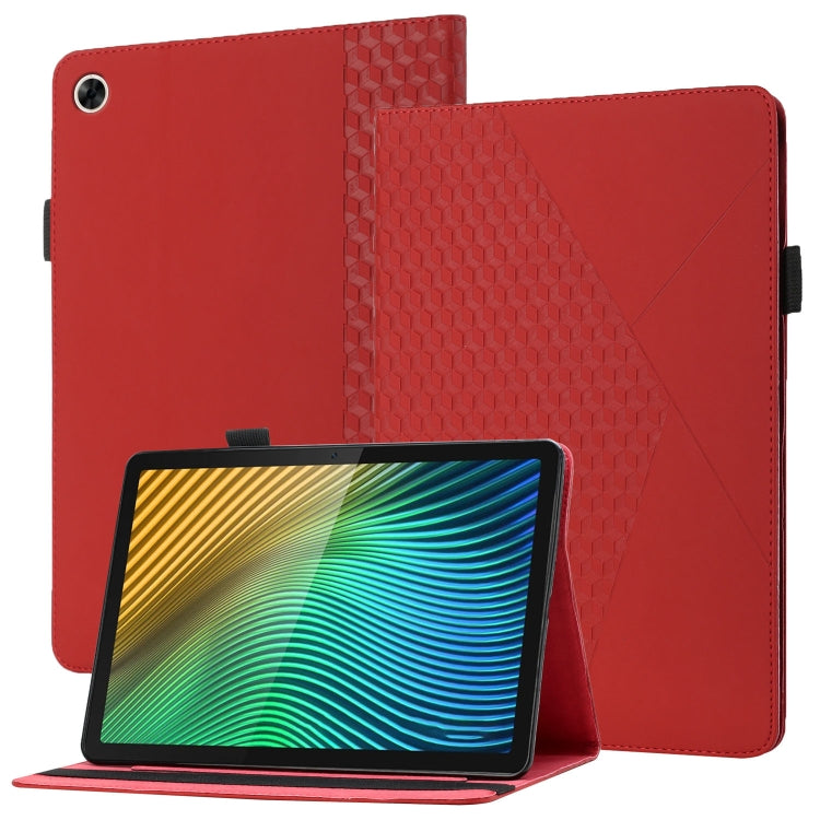 Rhombus Skin Feel Horizontal Flip Tablet Leather Case with Card Slots & Holder, For Samsung Galaxy Tab A8 10.5 2021 X200/X205, For OPPO Realme Pad