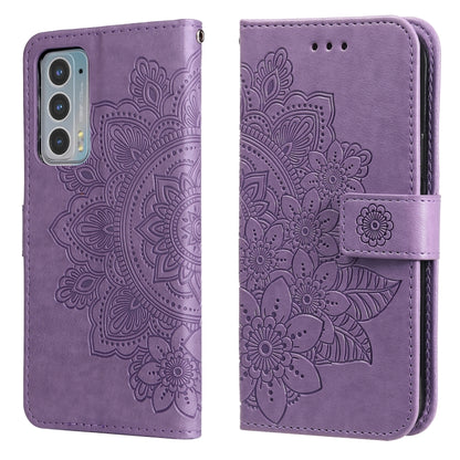 7-petal Flowers Embossing Horizontal Flip Leather Phone Case with Holder & Card Slots, For Motorola Edge 20, For vivo Y21 / Y21s / Y33s, For Nokia C20 / C10, For Samsung Galaxy A13 5G, For Xiaomi 11T / 11T Pro