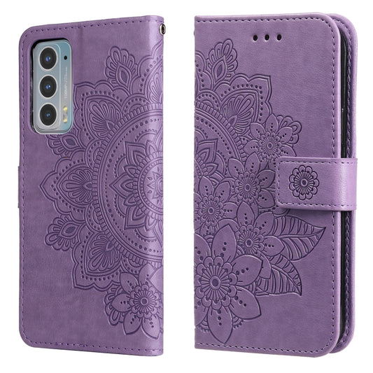 7-petal Flowers Embossing Horizontal Flip Leather Phone Case with Holder & Card Slots, For Motorola Edge 20, For vivo Y21 / Y21s / Y33s, For Nokia C20 / C10, For Samsung Galaxy A13 5G, For Xiaomi 11T / 11T Pro