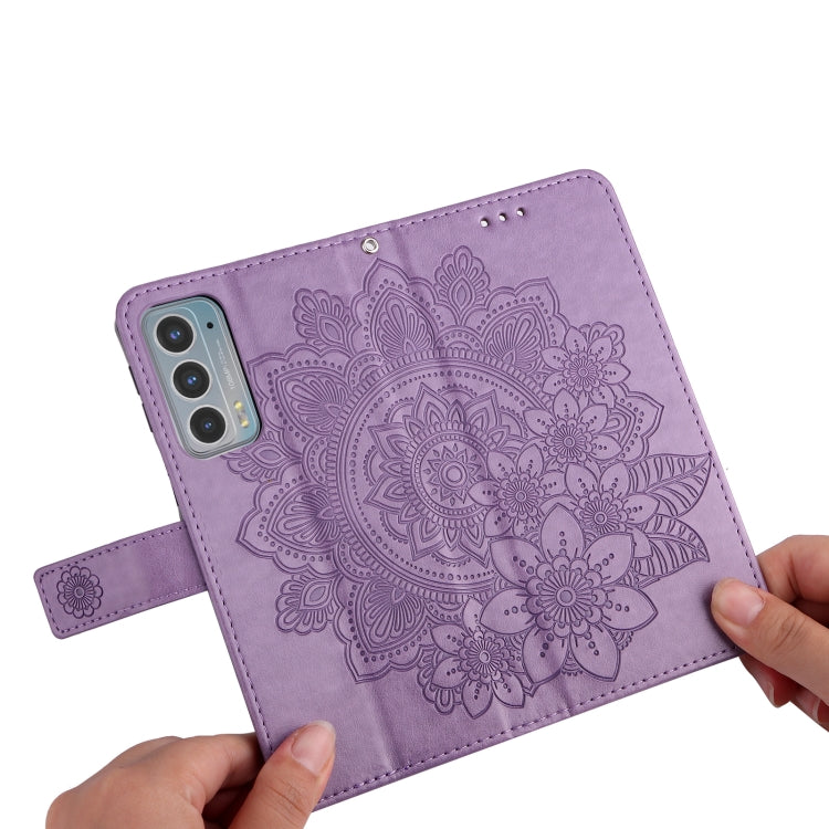 7-petal Flowers Embossing Horizontal Flip Leather Phone Case with Holder & Card Slots, For Motorola Edge 20, For vivo Y21 / Y21s / Y33s, For Nokia C20 / C10, For Samsung Galaxy A13 5G, For Xiaomi 11T / 11T Pro