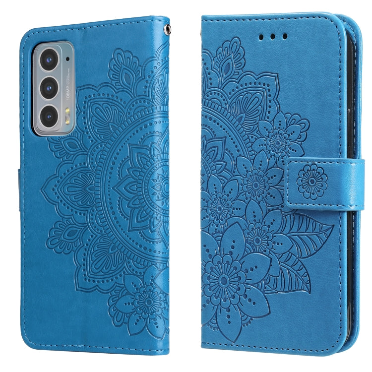 7-petal Flowers Embossing Horizontal Flip Leather Phone Case with Holder & Card Slots, For Motorola Edge 20, For vivo Y21 / Y21s / Y33s, For Nokia C20 / C10, For Samsung Galaxy A13 5G, For Xiaomi 11T / 11T Pro