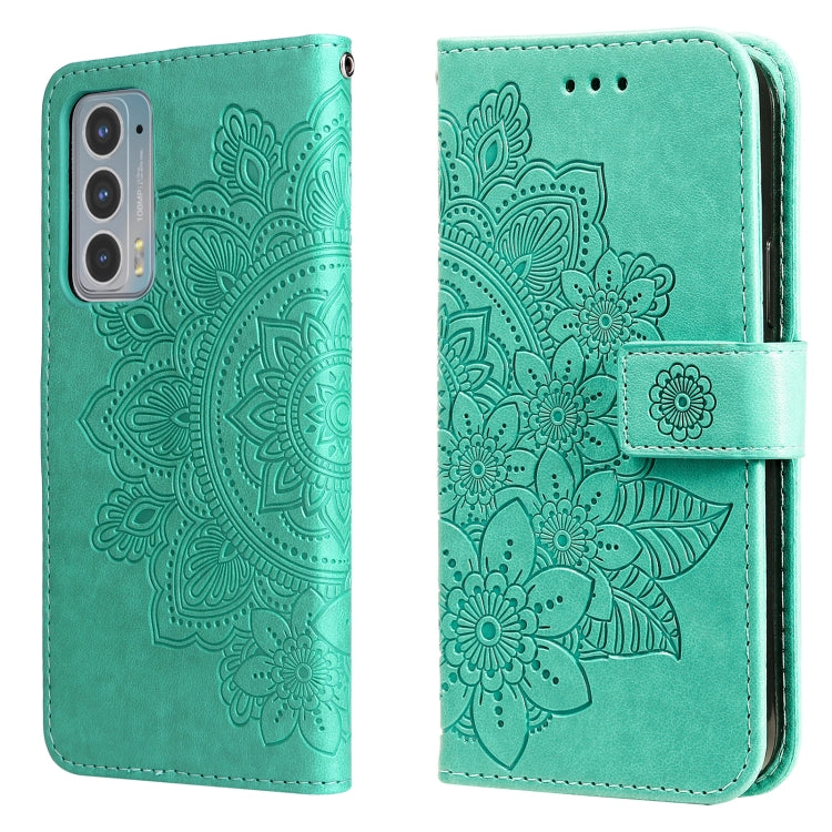 7-petal Flowers Embossing Horizontal Flip Leather Phone Case with Holder & Card Slots, For Motorola Edge 20, For vivo Y21 / Y21s / Y33s, For Nokia C20 / C10, For Samsung Galaxy A13 5G, For Xiaomi 11T / 11T Pro