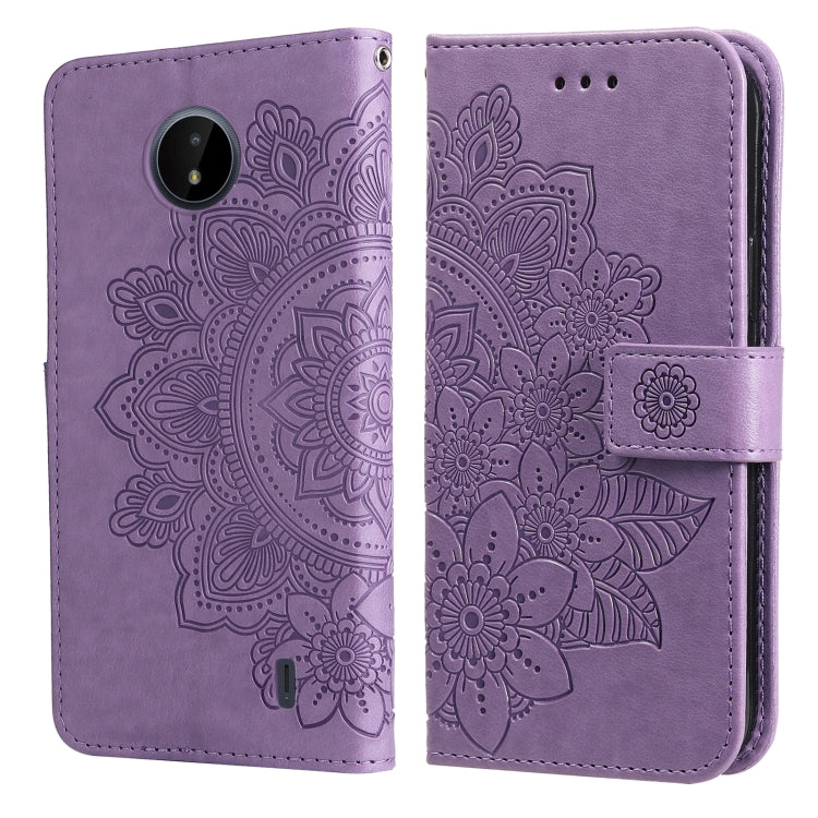 7-petal Flowers Embossing Horizontal Flip Leather Phone Case with Holder & Card Slots, For Motorola Edge 20, For vivo Y21 / Y21s / Y33s, For Nokia C20 / C10, For Samsung Galaxy A13 5G, For Xiaomi 11T / 11T Pro