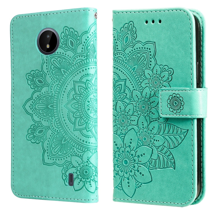 7-petal Flowers Embossing Horizontal Flip Leather Phone Case with Holder & Card Slots, For Motorola Edge 20, For vivo Y21 / Y21s / Y33s, For Nokia C20 / C10, For Samsung Galaxy A13 5G, For Xiaomi 11T / 11T Pro