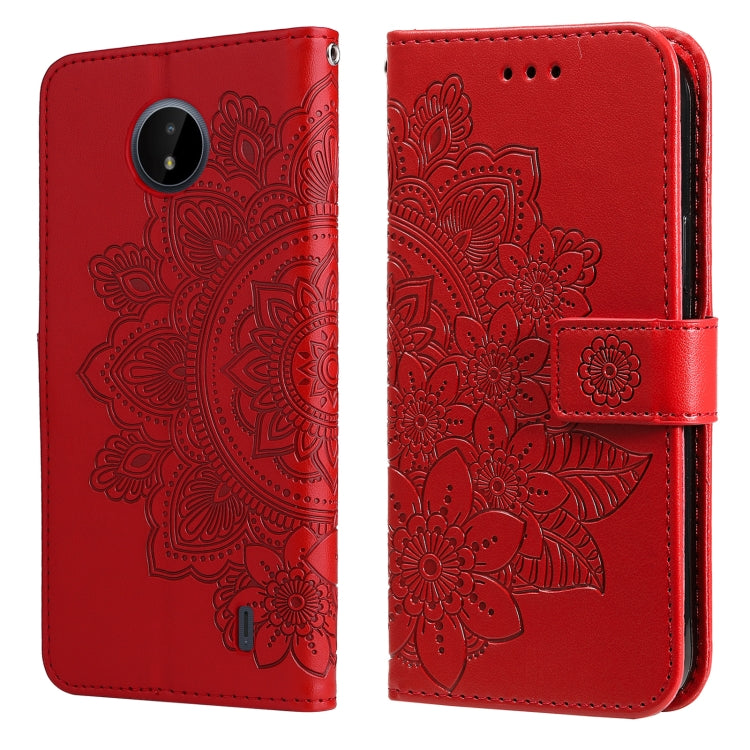 7-petal Flowers Embossing Horizontal Flip Leather Phone Case with Holder & Card Slots, For Motorola Edge 20, For vivo Y21 / Y21s / Y33s, For Nokia C20 / C10, For Samsung Galaxy A13 5G, For Xiaomi 11T / 11T Pro