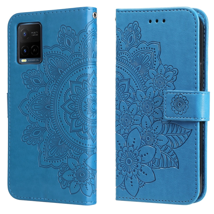 7-petal Flowers Embossing Horizontal Flip Leather Phone Case with Holder & Card Slots, For Motorola Edge 20, For vivo Y21 / Y21s / Y33s, For Nokia C20 / C10, For Samsung Galaxy A13 5G, For Xiaomi 11T / 11T Pro