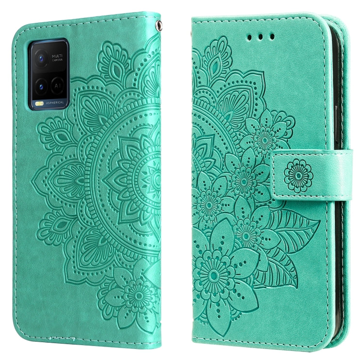 7-petal Flowers Embossing Horizontal Flip Leather Phone Case with Holder & Card Slots, For Motorola Edge 20, For vivo Y21 / Y21s / Y33s, For Nokia C20 / C10, For Samsung Galaxy A13 5G, For Xiaomi 11T / 11T Pro