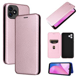 Carbon Fiber Texture Magnetic Horizontal Flip Leather Phone Case with Card Slot, For Blackview Oscal C20, For Samsung Galaxy A13 5G, For Motorola Moto E20 / E30 / E40