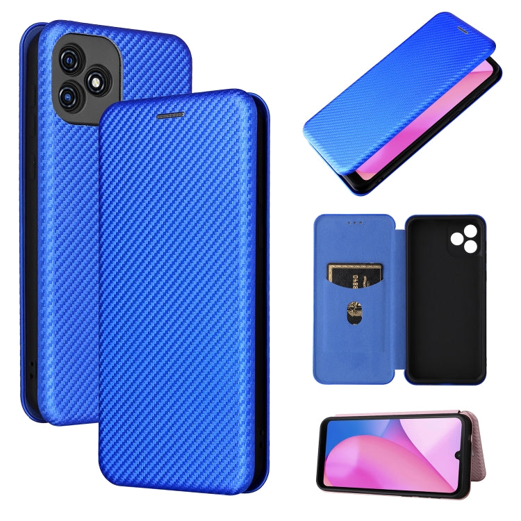 Carbon Fiber Texture Magnetic Horizontal Flip Leather Phone Case with Card Slot, For Blackview Oscal C20, For Samsung Galaxy A13 5G, For Motorola Moto E20 / E30 / E40