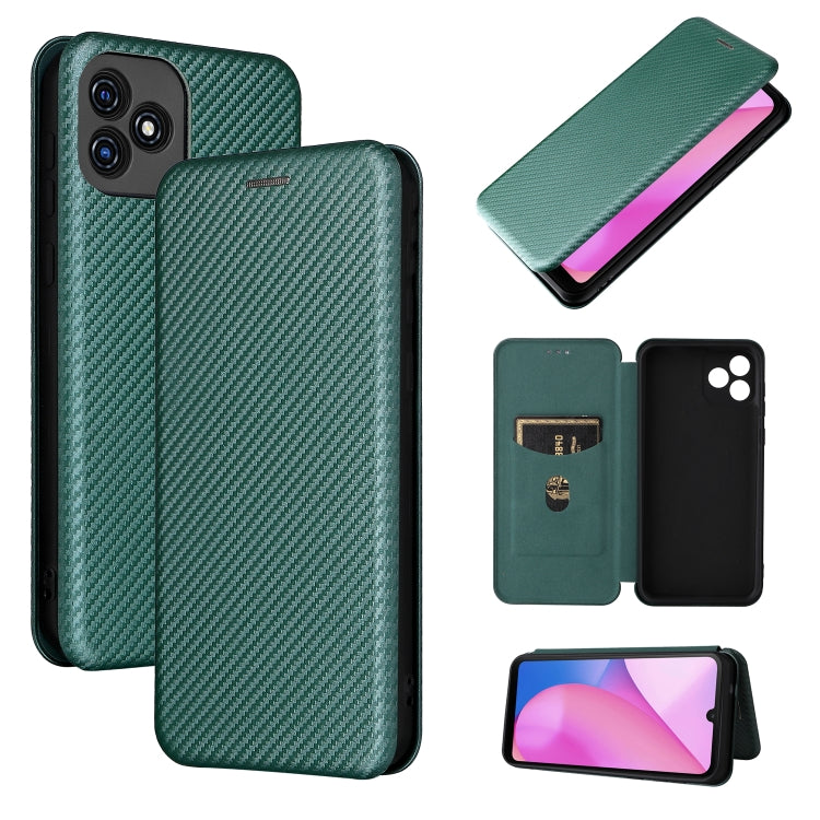 Carbon Fiber Texture Magnetic Horizontal Flip Leather Phone Case with Card Slot, For Blackview Oscal C20, For Samsung Galaxy A13 5G, For Motorola Moto E20 / E30 / E40