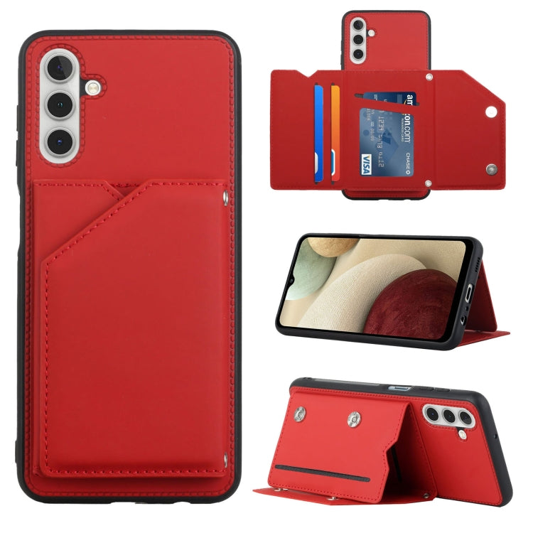 Skin Feel PU + TPU + PC Back Cover Shockproof Phone Case with Card Slots & Holder & Photo Frame, For OPPO Realme 8i, For Samsung Galaxy A13 5G, For Samsung Galaxy M52 5G, For Xiaomi Mi 11T / Mi 11 Pro