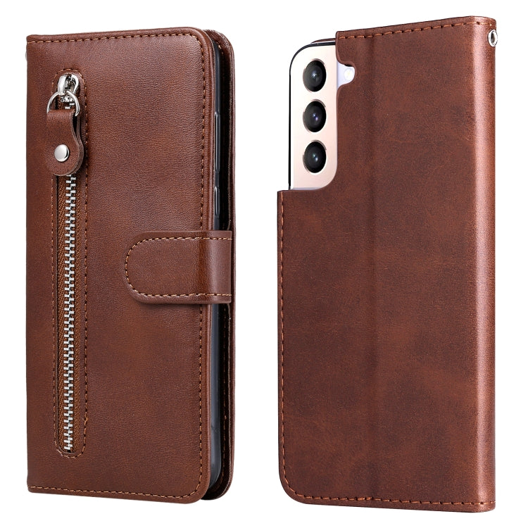 Calf Texture Zipper Horizontal Flip Leather Phone Case, For Samsung Galaxy S22 5G, For Samsung Galaxy S22+ 5G