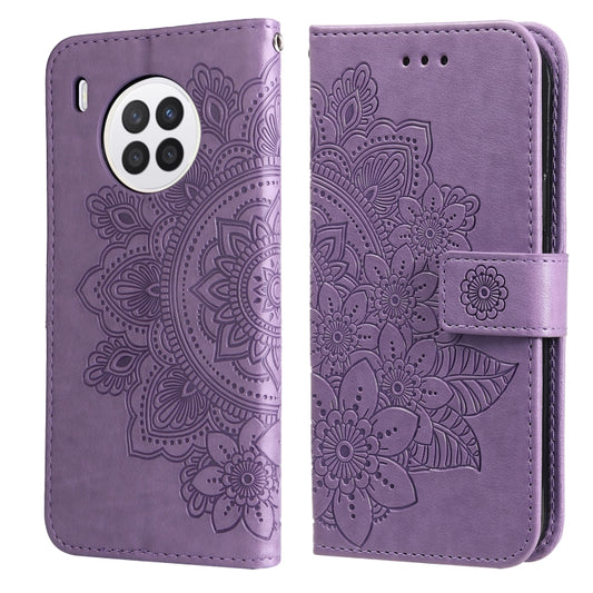 7-petal Flowers Embossed Flip Leather Phone Case with Holder & Card Slots, For Huawei nova 8i / Honor 50 Lite, For Huawei nova 9 / Honor 50, For Nokia G50, For OPPO Realme GT Neo2, For OPPO Reno6 4G, For Samsung Galaxy M52 5G, For Samsung Galaxy S22 5G...