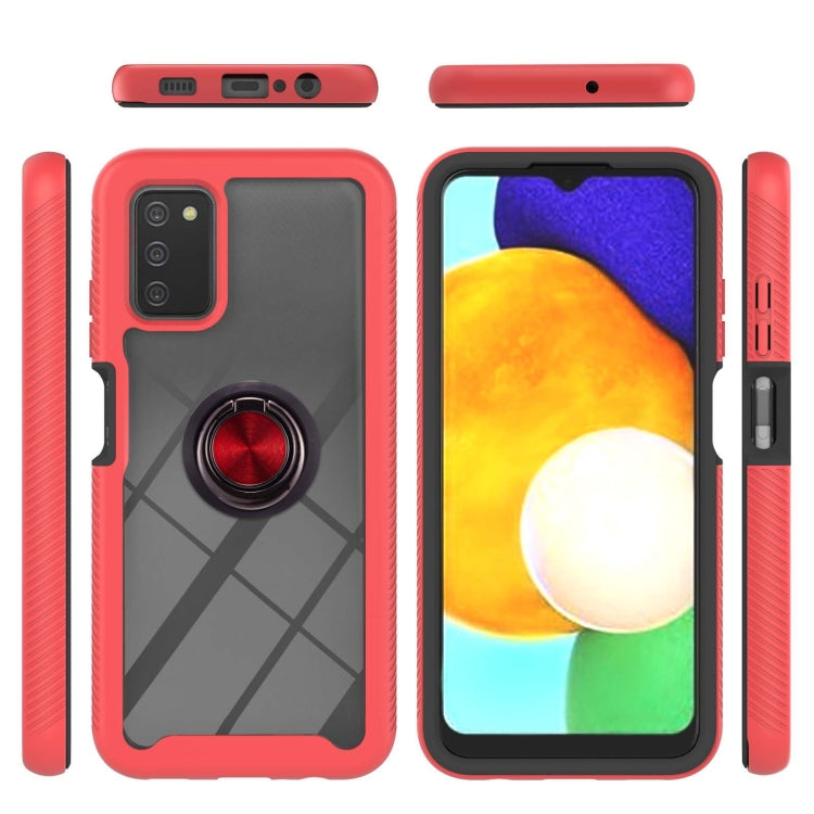 Starry Sky Solid Color Series Shockproof PC + TPU Phone Case with Ring Holder & Magnetic Function