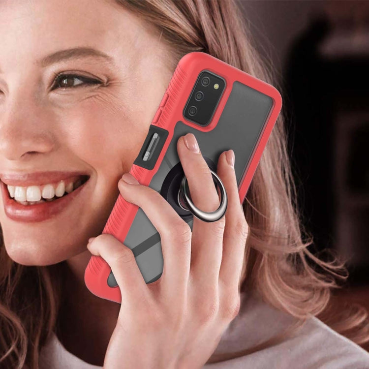 Starry Sky Solid Color Series Shockproof PC + TPU Phone Case with Ring Holder & Magnetic Function