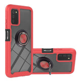 Starry Sky Solid Color Series Shockproof PC + TPU Phone Case with Ring Holder & Magnetic Function