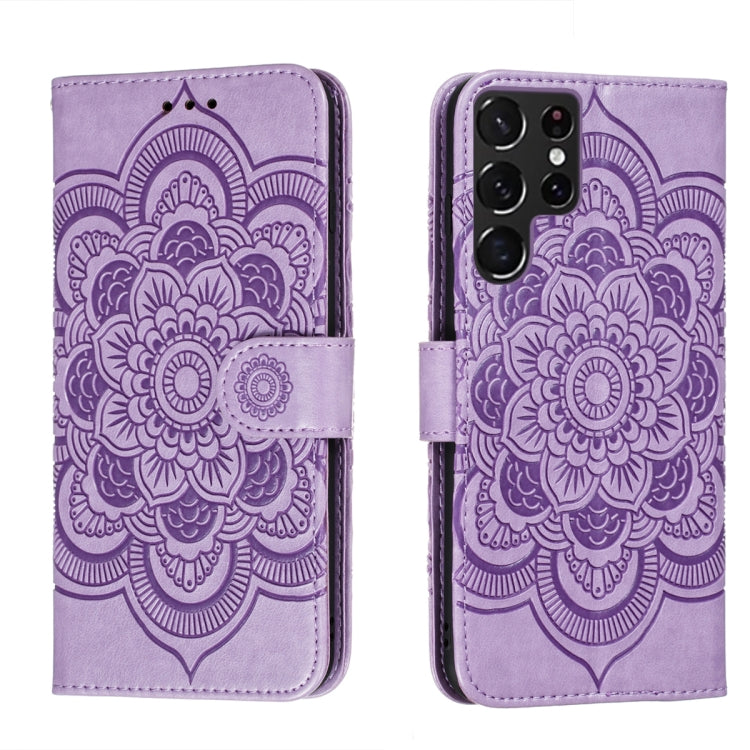 Sun Mandala Embossing Pattern Phone Leather Case with Holder & Card Slots & Wallet & Lanyard, For Samsung Galaxy S22 5G, For Samsung Galaxy S22 Ultra 5G, For Samsung Galaxy S22+ 5G, For Xiaomi Redmi Note 11, For Xiaomi Redmi Note 11 Pro