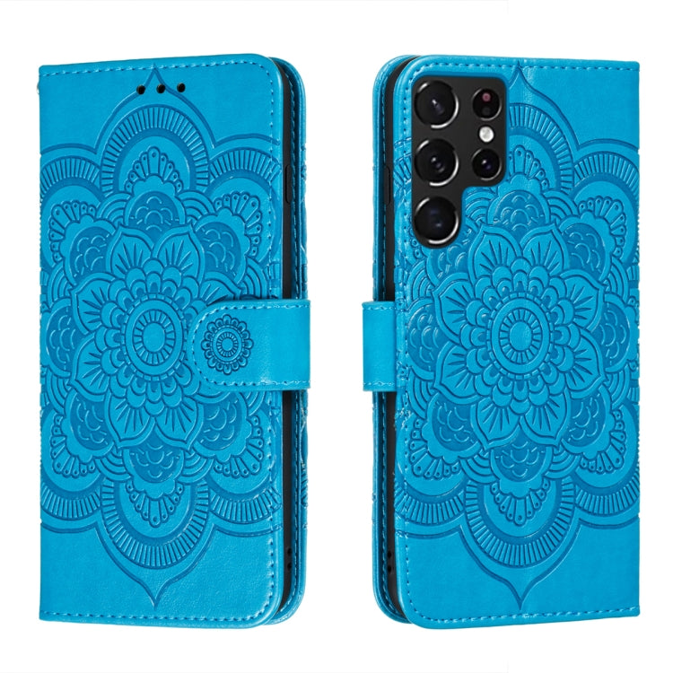 Sun Mandala Embossing Pattern Phone Leather Case with Holder & Card Slots & Wallet & Lanyard, For Samsung Galaxy S22 5G, For Samsung Galaxy S22 Ultra 5G, For Samsung Galaxy S22+ 5G, For Xiaomi Redmi Note 11, For Xiaomi Redmi Note 11 Pro