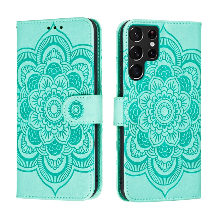 Sun Mandala Embossing Pattern Phone Leather Case with Holder & Card Slots & Wallet & Lanyard, For Samsung Galaxy S22 5G, For Samsung Galaxy S22 Ultra 5G, For Samsung Galaxy S22+ 5G, For Xiaomi Redmi Note 11, For Xiaomi Redmi Note 11 Pro