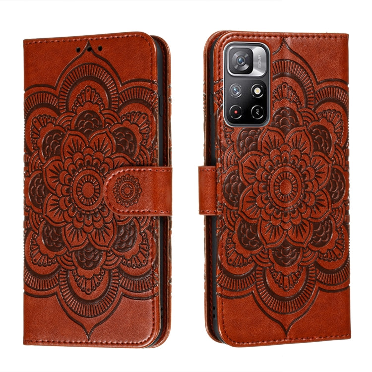 Sun Mandala Embossing Pattern Phone Leather Case with Holder & Card Slots & Wallet & Lanyard, For Samsung Galaxy S22 5G, For Samsung Galaxy S22 Ultra 5G, For Samsung Galaxy S22+ 5G, For Xiaomi Redmi Note 11, For Xiaomi Redmi Note 11 Pro