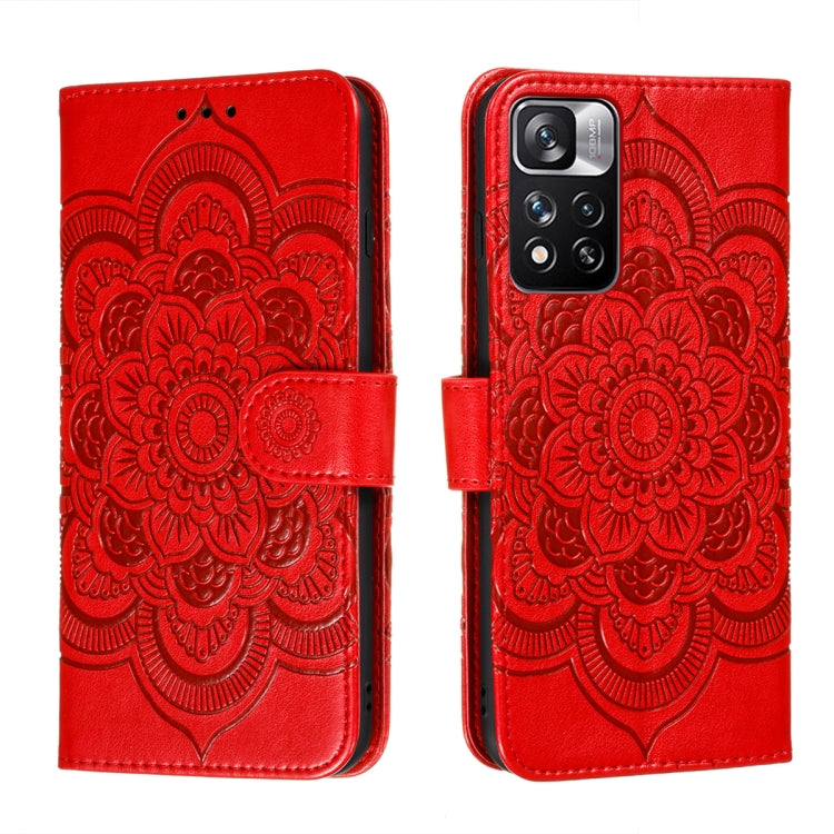 Sun Mandala Embossing Pattern Phone Leather Case with Holder & Card Slots & Wallet & Lanyard, For Samsung Galaxy S22 5G, For Samsung Galaxy S22 Ultra 5G, For Samsung Galaxy S22+ 5G, For Xiaomi Redmi Note 11, For Xiaomi Redmi Note 11 Pro