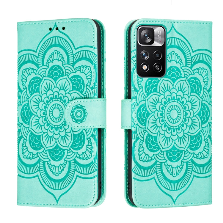 Sun Mandala Embossing Pattern Phone Leather Case with Holder & Card Slots & Wallet & Lanyard, For Samsung Galaxy S22 5G, For Samsung Galaxy S22 Ultra 5G, For Samsung Galaxy S22+ 5G, For Xiaomi Redmi Note 11, For Xiaomi Redmi Note 11 Pro