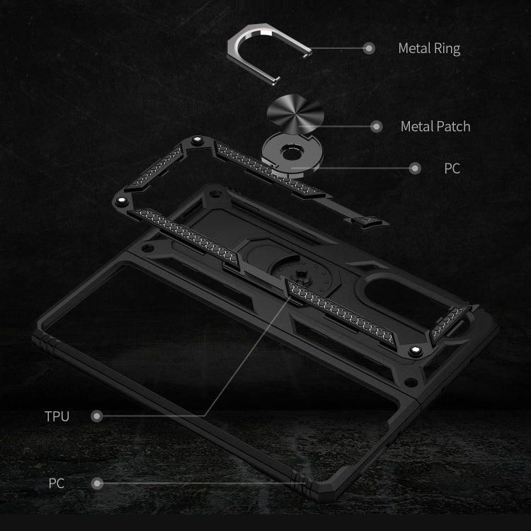 Shockproof TPU + PC Phone Case with Rotating Holder, For Samsung Galaxy Z Fold3 5G