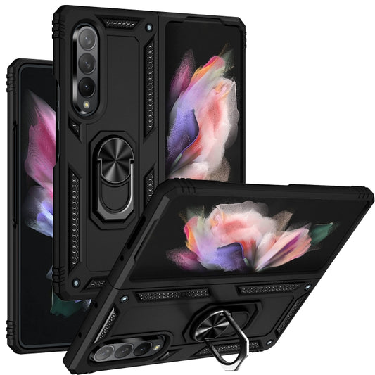 Shockproof TPU + PC Phone Case with Rotating Holder, For Samsung Galaxy Z Fold3 5G