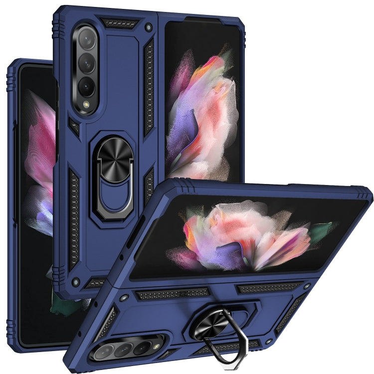 Shockproof TPU + PC Phone Case with Rotating Holder, For Samsung Galaxy Z Fold3 5G